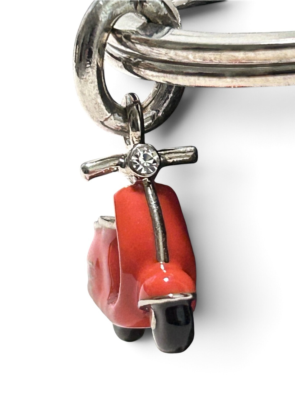 COACH Enameled Scooter w/Crystal Headlamp Bag Charm/Keyring - Picture 3 of 6